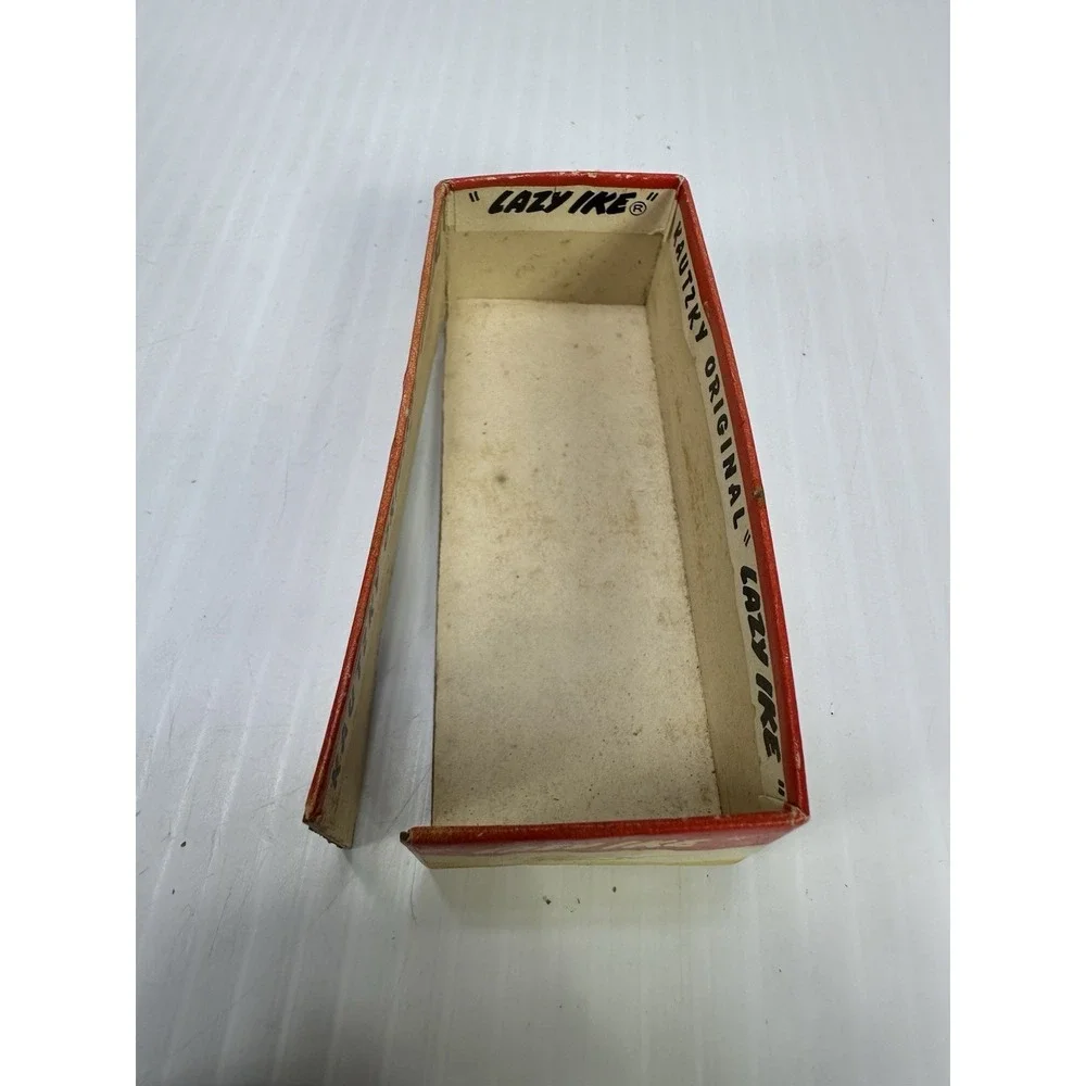 Vintage Kautzky Lazy Ike 3 Wooden Fishing Lure Original‎ Box Is In Ruff Shape